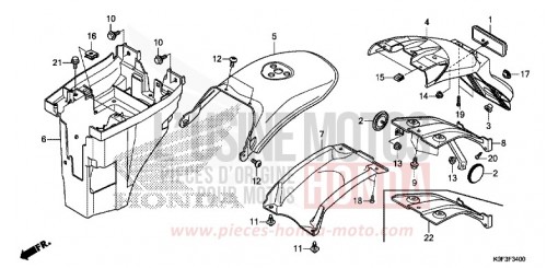 GARDE-BOUE ARRIERE Z125MAK de 2019